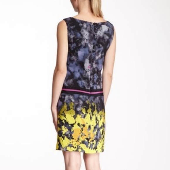 Suzi Chin for Maggy Boutique Watercolor Drop Waist Silk Shift Dress - Picture 2 of 9